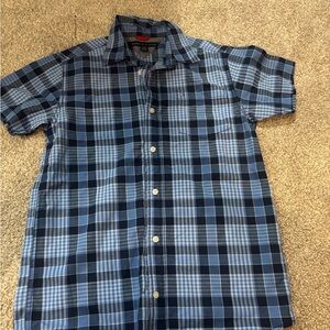 Tommy Hilfiger boys Navy and Light Blue Check Shirt